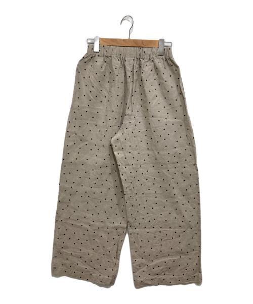 URBAN RESEARCH DOORS（アーバンリサーチドアーズ）URBAN RESEARCH DOORS (アーバンリサーチドアーズ) リネンドットイージーパンツ ベージュ サイズ:Mの古着・服飾アイテム