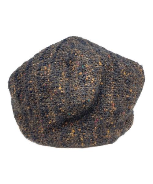 STUDIO DONEGAL（スタジオ ドネゴール）studio donegal (スタジオ ドネゴール) ツイードキャスケット ブラウン サイズ:Mの古着・服飾アイテム