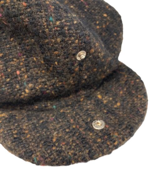 STUDIO DONEGAL（スタジオ ドネゴール）studio donegal (スタジオ ドネゴール) ツイードキャスケット ブラウン サイズ:Mの古着・服飾アイテム