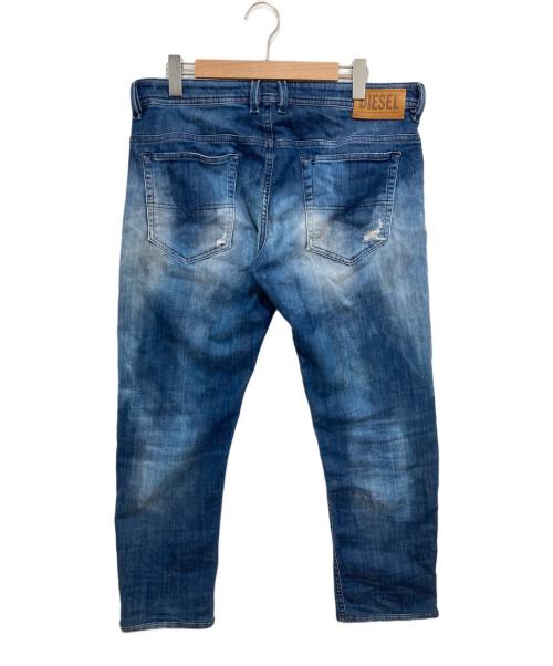 DIESEL（ディーゼル）DIESEL (ディーゼル) ダメージ加工デニムパンツ インディゴ サイズ:SIZE91cm(W36)の古着・服飾アイテム