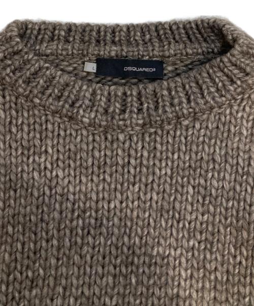 DSQUARED2（ディースクエアード）DSQUARED2 (ディースクエアード) ニット ブラウン サイズ:Lの古着・服飾アイテム