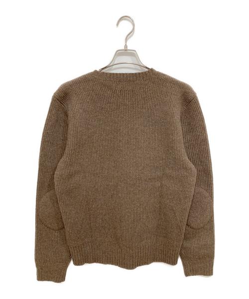 POLO RALPH LAUREN（ポロ・ラルフローレン）POLO RALPH LAUREN (ポロ・ラルフローレン) エルボーパッチVネックニット ブラウン サイズ:Lの古着・服飾アイテム