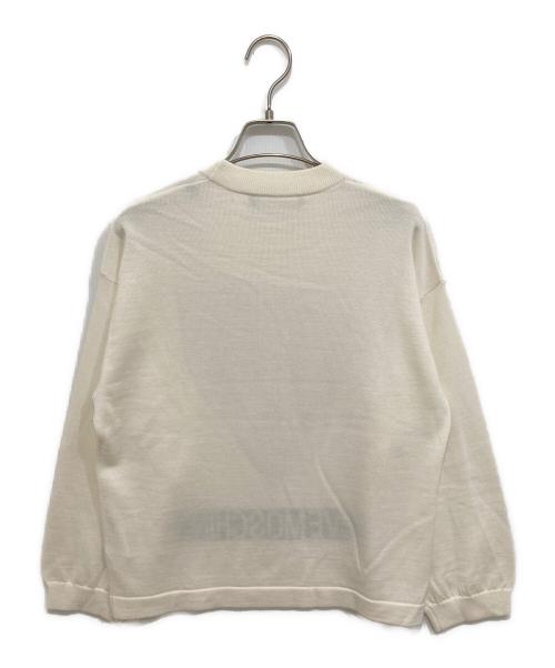 LOVE MOSCHINO（ラブモスキーノ）LOVE MOSCHINO (ラブモスキーノ) Textured Heart Knit Sweater アイボリー サイズ:Sの古着・服飾アイテム