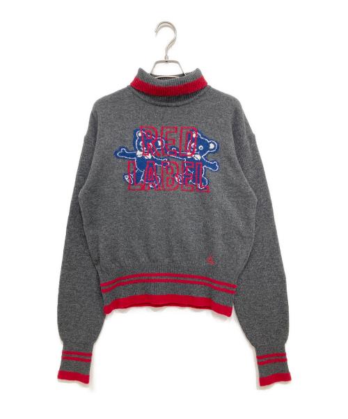 Vivienne Westwood RED LABEL（ヴィヴィアンウエストウッドレッドレーベル）Vivienne Westwood RED LABEL (ヴィヴィアンウエストウッドレッドレーベル) テディベアタートルネックニット グレー サイズ:00の古着・服飾アイテム