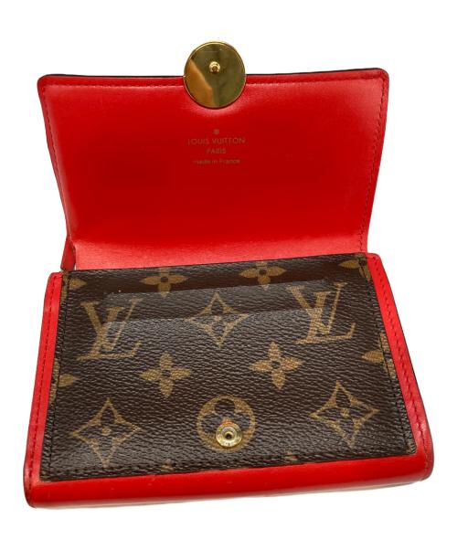 LOUIS VUITTON（ルイ ヴィトン）LOUIS VUITTON (ルイ ヴィトン) ポルトフォイユ・フロール コンパクト レッド×ブラウンの古着・服飾アイテム