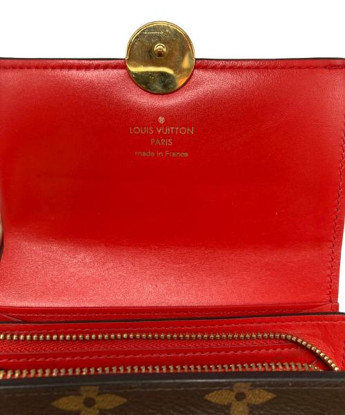 LOUIS VUITTON（ルイ ヴィトン）LOUIS VUITTON (ルイ ヴィトン) ポルトフォイユ・フロール コンパクト レッド×ブラウンの古着・服飾アイテム