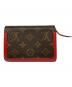 LOUIS VUITTON (ルイ ヴィトン) ポルトフォイユ・フロール コンパクト レッド×ブラウン：18000円