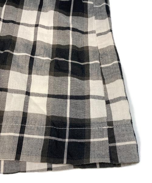 nicholson and nicholson（ニコルソンアンドニコルソン）nicholson and nicholson (ニコルソンアンドニコルソン) リンクルコットンギャザーロングワンピース ブラック×ホワイト サイズ:Sの古着・服飾アイテム