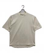 LACOSTEラコステ）の古着「5分袖モックネックサマーニットTシャツ」｜アイボリー