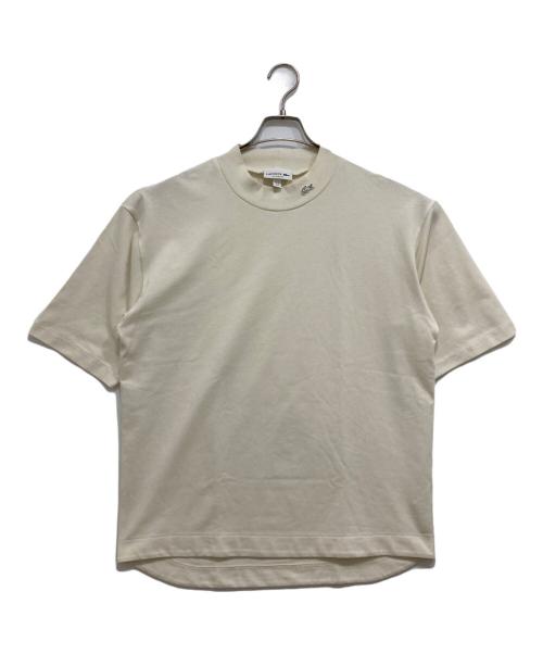 LACOSTE（ラコステ）LACOSTE (ラコステ) 5分袖モックネックサマーニットTシャツ アイボリー サイズ:Mの古着・服飾アイテム