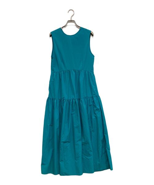 green label relaxing（グリーンレーベルリラクシング）green label relaxing (グリーンレーベルリラクシング) マシンウォッシャブルティアードワンピース スカイブルー サイズ:Freeの古着・服飾アイテム