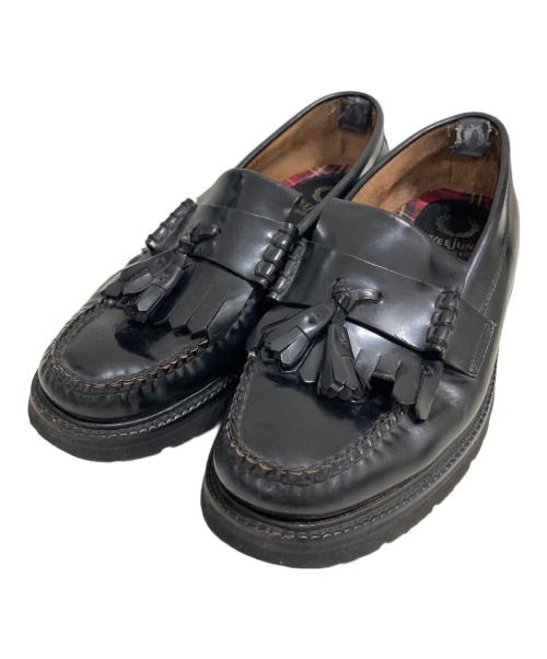 G.H.BASS（ジーエイチバス）G.H.BASS (ジーエイチバス) FRED PERRY (フレッドペリー) タッセルローファー ブラック サイズ:US8の古着・服飾アイテム