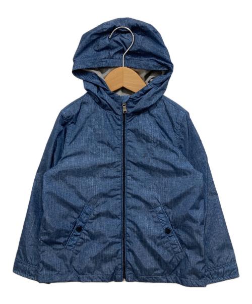 MONCLER（モンクレール）MONCLER (モンクレール) デニム転写プリントナイロンジャケット インディゴ サイズ:100cmの古着・服飾アイテム