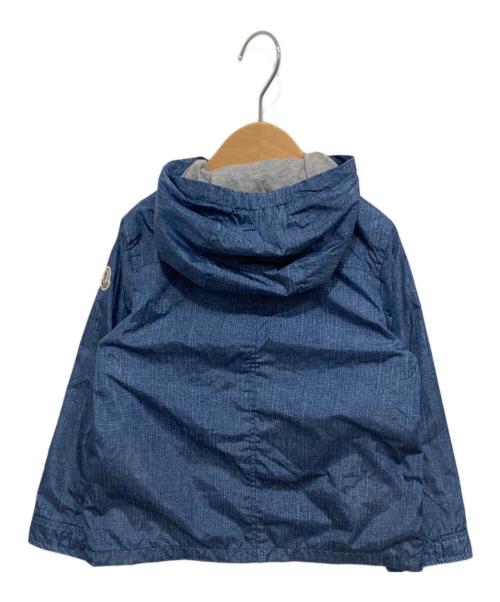 MONCLER（モンクレール）MONCLER (モンクレール) デニム転写プリントナイロンジャケット インディゴ サイズ:100cmの古着・服飾アイテム