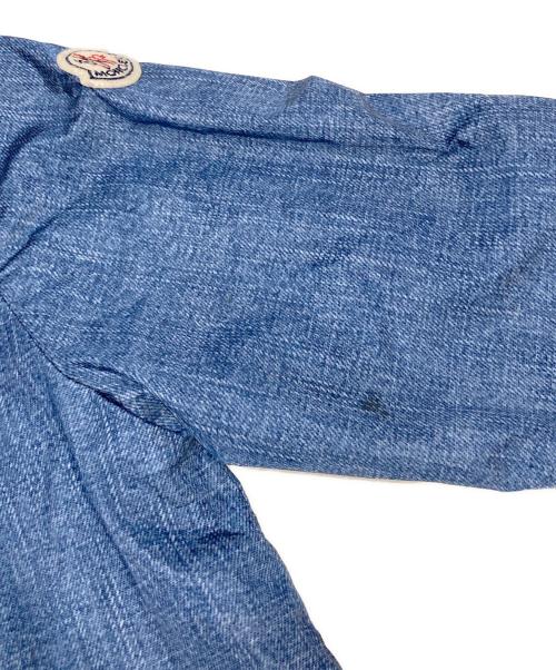 MONCLER（モンクレール）MONCLER (モンクレール) デニム転写プリントナイロンジャケット インディゴ サイズ:100cmの古着・服飾アイテム