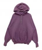 PWAプア）の古着「ハーフジップパーカー」｜パープル
