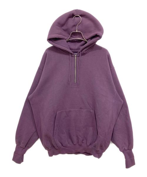 PWA（プア）PWA (プア) ハーフジップパーカー パープル サイズ:Sの古着・服飾アイテム