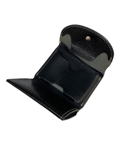 池之端銀革店（イケノハタギンカワテン）池之端銀革店 (イケノハタギンカワテン) iru (IRU) コンパクトウォレット ブラックの古着・服飾アイテム