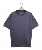 STATICスタティック）の古着「DOUBLECELL HENLY S/S SHIRTS」｜ネイビー