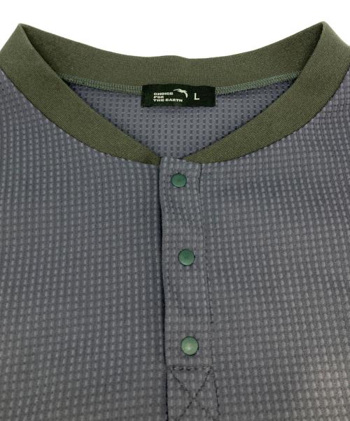 STATIC（スタティック）STATIC (スタティック) DOUBLECELL HENLY S/S SHIRTS ネイビー サイズ:Lの古着・服飾アイテム