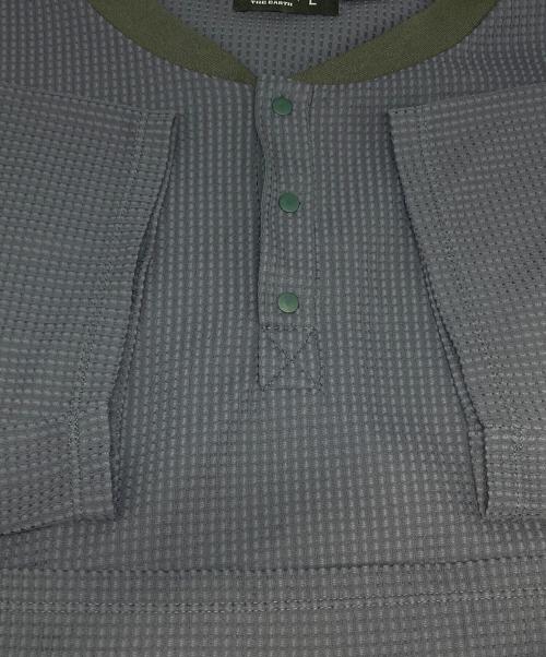 STATIC（スタティック）STATIC (スタティック) DOUBLECELL HENLY S/S SHIRTS ネイビー サイズ:Lの古着・服飾アイテム