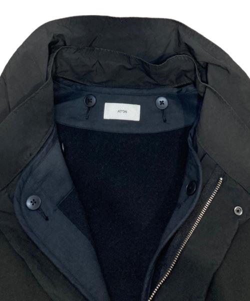 ATON（エイトン）ATON (エイトン) AIR WEATHER SHORT MODS COAT ブラック サイズ:6 (L)の古着・服飾アイテム