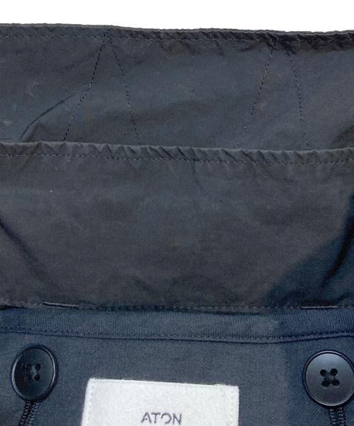 ATON（エイトン）ATON (エイトン) AIR WEATHER SHORT MODS COAT ブラック サイズ:6 (L)の古着・服飾アイテム