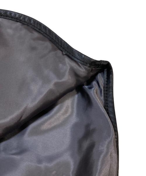 UNITED ARROWS（ユナイテッドアローズ）UNITED ARROWS (ユナイテッドアローズ) ラムレザーCPOシャツジャケット ブラック サイズ:Lの古着・服飾アイテム