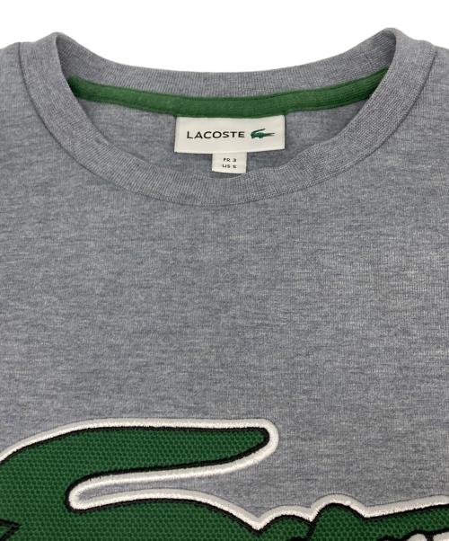 LACOSTE（ラコステ）LACOSTE (ラコステ) ロゴ刺繍スウェット グレー サイズ:Sの古着・服飾アイテム