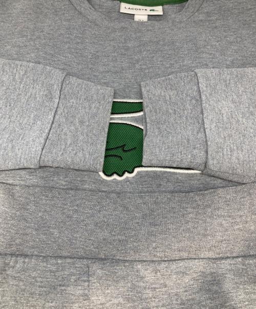 LACOSTE（ラコステ）LACOSTE (ラコステ) ロゴ刺繍スウェット グレー サイズ:Sの古着・服飾アイテム