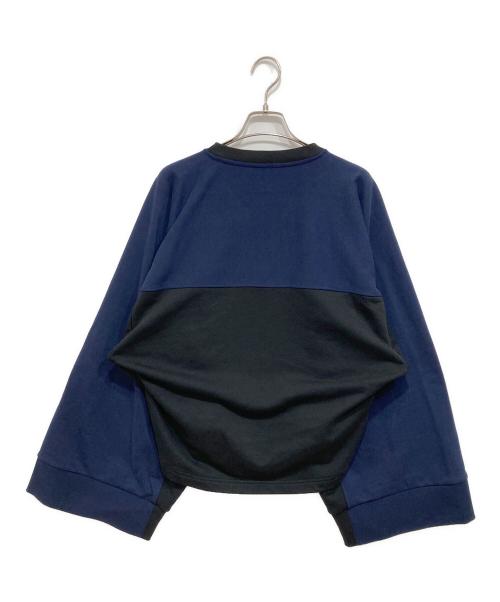 LOEWE（ロエベ）LOEWE (ロエベ) 袖ボリュームロゴスウェット ネイビー×ブラック サイズ:Sの古着・服飾アイテム