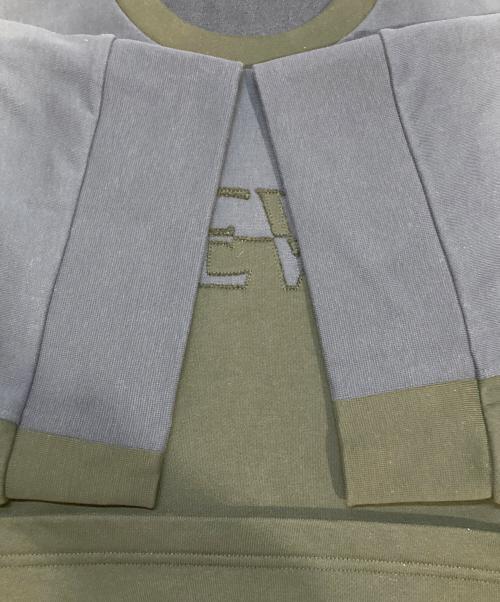 LOEWE（ロエベ）LOEWE (ロエベ) 袖ボリュームロゴスウェット ネイビー×ブラック サイズ:Sの古着・服飾アイテム