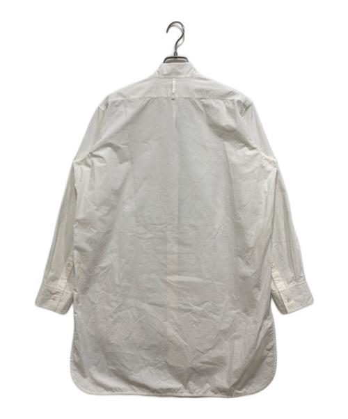 LOEWE（ロエベ）LOEWE (ロエベ) アシンメトリーロングシャツ ホワイト×ネイビー サイズ:Mの古着・服飾アイテム