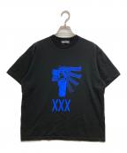 GOD SELECTION XXXゴッドセレクショントリプルエックス）の古着「プリントカットソー」｜ブラック×ブルー