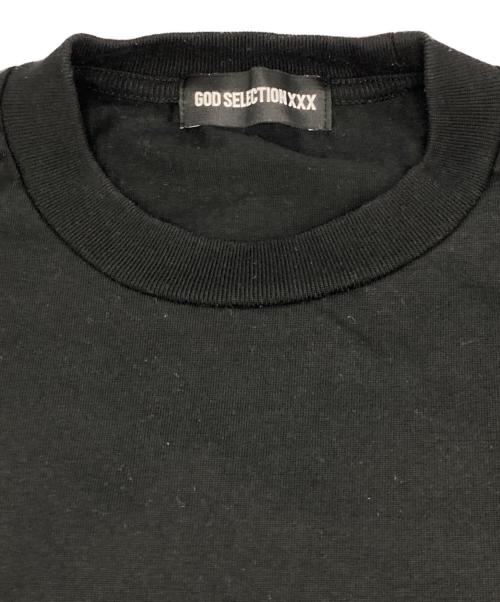 GOD SELECTION XXX（ゴッドセレクショントリプルエックス）GOD SELECTION XXX (ゴッドセレクショントリプルエックス) プリントカットソー ブラック×ブルー サイズ:Lの古着・服飾アイテム