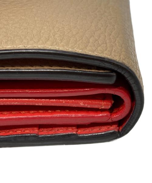 CELINE（セリーヌ）CELINE (セリーヌ) スモールフォールデッドマルチファンクション 3つ折り財布 ベージュの古着・服飾アイテム