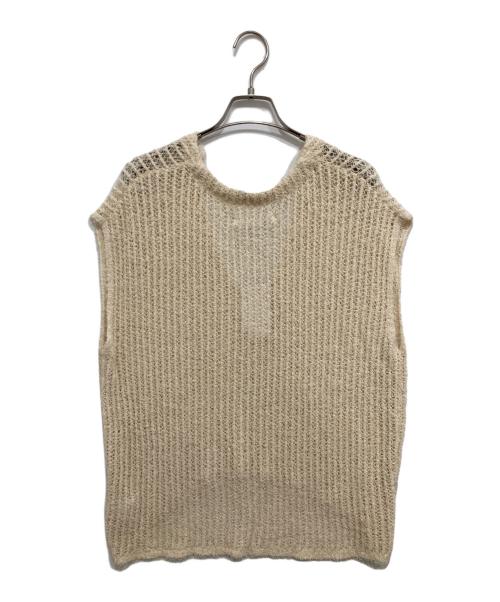 SHENERY（シーナリー）SHENERY (シーナリー) 透かし編みVネックニットベスト ベージュ サイズ:M 未使用品の古着・服飾アイテム