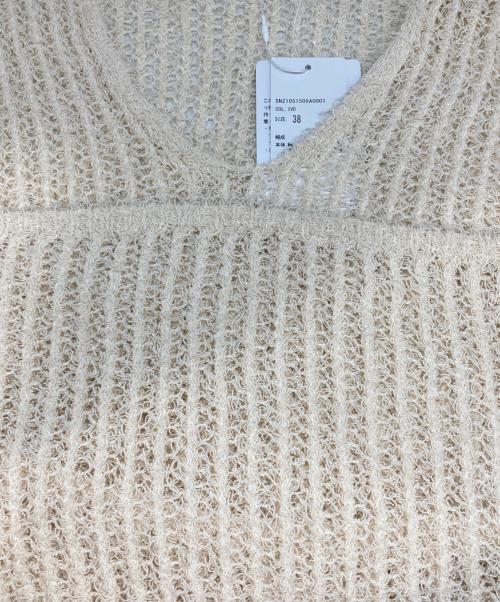 SHENERY（シーナリー）SHENERY (シーナリー) 透かし編みVネックニットベスト ベージュ サイズ:M 未使用品の古着・服飾アイテム