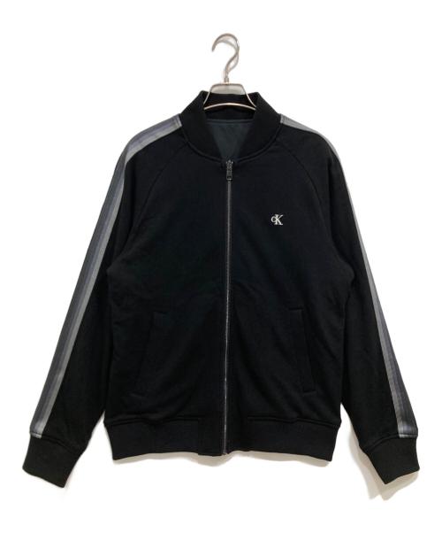 Calvin Klein Jeans（カルバンクラインジーンズ）Calvin Klein Jeans (カルバンクラインジーンズ) サイドラインジップジャケット ブラック サイズ:Mの古着・服飾アイテム