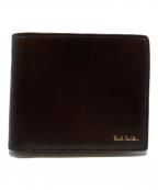 PAUL SMITHポールスミス）の古着「コードバン2つ折り財布」｜ブラウン