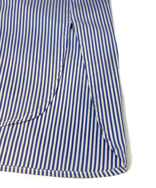 LACOSTE（ラコステ）LACOSTE (ラコステ) ベルト付ストライプシャツワンピース ブルー サイズ:Sの古着・服飾アイテム