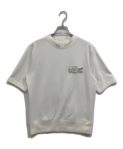 LACOSTE（ラコステ）LACOSTE (ラコステ) オーバーサイズクロックエンブレムスウェットTシャツ ホワイト サイズ:XSの古着・服飾アイテム