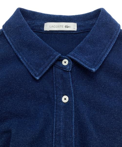 LACOSTE（ラコステ）LACOSTE (ラコステ) インディゴ鹿の子地シャツ インディゴ サイズ:Mの古着・服飾アイテム