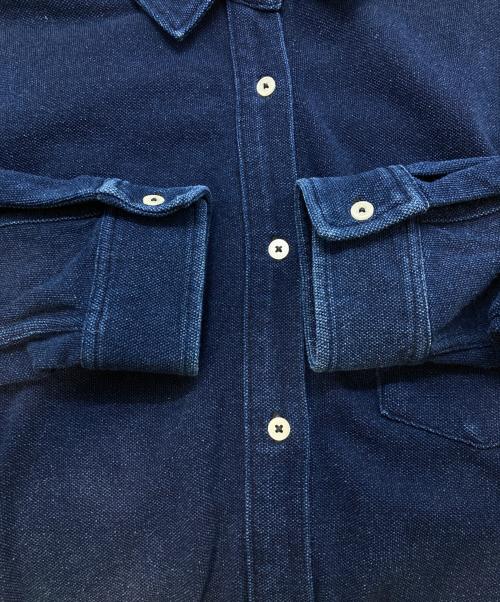 LACOSTE（ラコステ）LACOSTE (ラコステ) インディゴ鹿の子地シャツ インディゴ サイズ:Mの古着・服飾アイテム