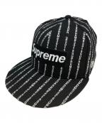 New Era×SUPREMEニューエラ×シュプリーム）の古着「Text Stripe New Era」｜ブラック
