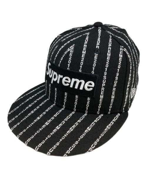 New Era（ニューエラ）New Era (ニューエラ) SUPREME (シュプリーム) Text Stripe New Era ブラックの古着・服飾アイテム
