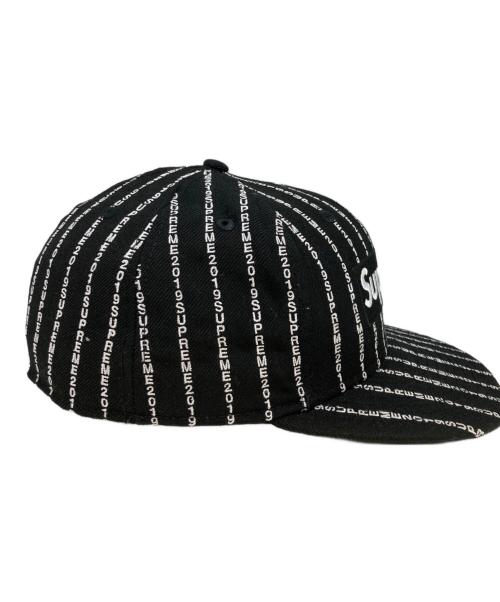 New Era（ニューエラ）New Era (ニューエラ) SUPREME (シュプリーム) Text Stripe New Era ブラックの古着・服飾アイテム