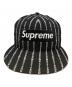 New Era (ニューエラ) SUPREME (シュプリーム) Text Stripe New Era ブラック：6000円