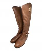 TORY BURCHトリーバーチ）の古着「レザーロングブーツ」｜ブラウン