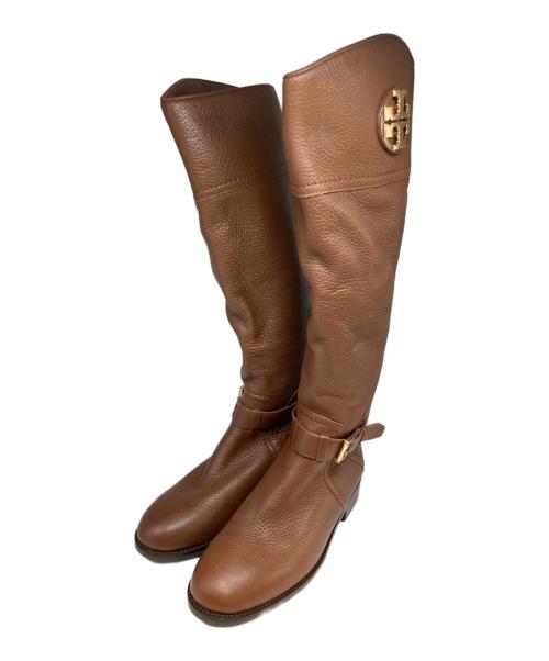 TORY BURCH（トリーバーチ）TORY BURCH (トリーバーチ) レザーロングブーツ ブラウン サイズ:5Mの古着・服飾アイテム